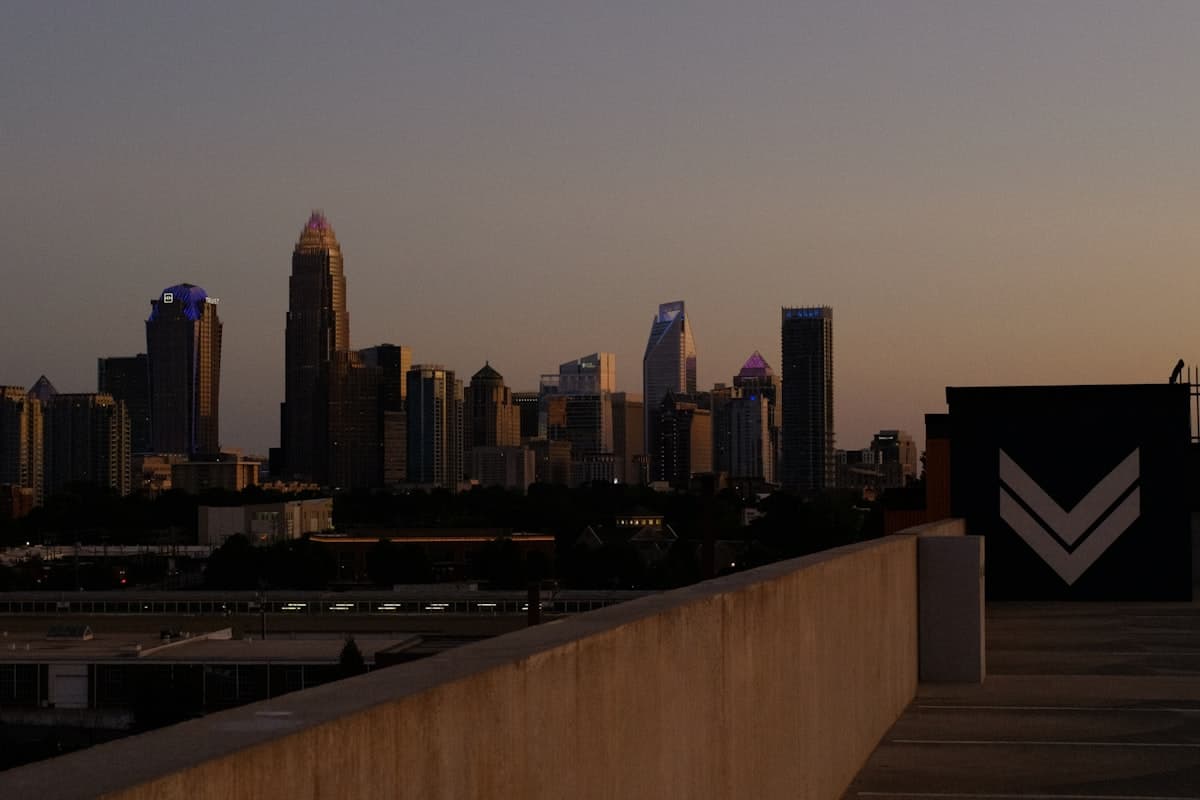 Charlotte, North Carolina skyline at dusk