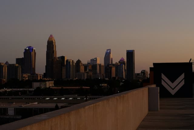 Charlotte, North Carolina skyline at dusk